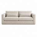 Canapé 3 places beige en polyester forme droite 220 x 92 x 85 cm