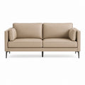 Canapé 2 places beige en cuir synthétique PU 160 x 85 x 85 cm