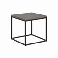 Table basse carrée gris anthracite en céramique et acier 55 x 55 x 45 cm