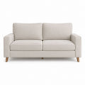 Canapé 2 places droit beige en polyester 160 x 85 x 85 cm