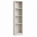 Bibliothèque colonne blanche en panneau de particules mélaminé rectangulaire 30 x 30 x 180 cm